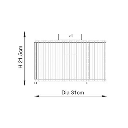 Endon 106265 - Plafonska svetiljka RIDGETON 1xE27/10W/230V mesing