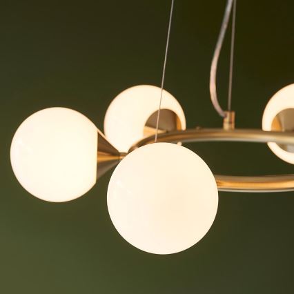 Endon 106390 - Luster na sajli OTIS 6xG9/3W/230V zlatni