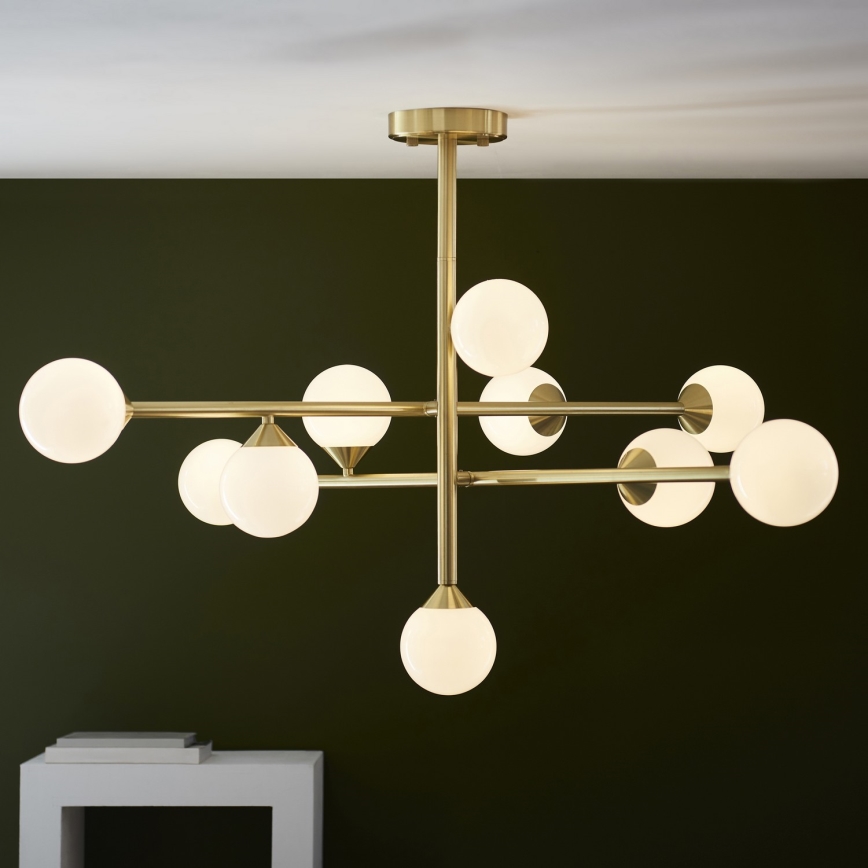 Endon 106754 - Luster na šipci OTIS 10xG9/5W/230V zlatna