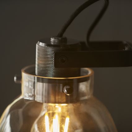 Endon 107012 - Stona lampa URBAN 1xE27/10W/230V crna/zadimljena crna