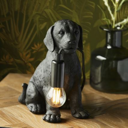 Endon 107365 - Stona lampa PUPPY 1xE14/7W/230V crna