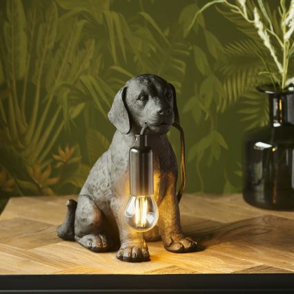 Endon 107365 - Stona lampa PUPPY 1xE14/7W/230V crna