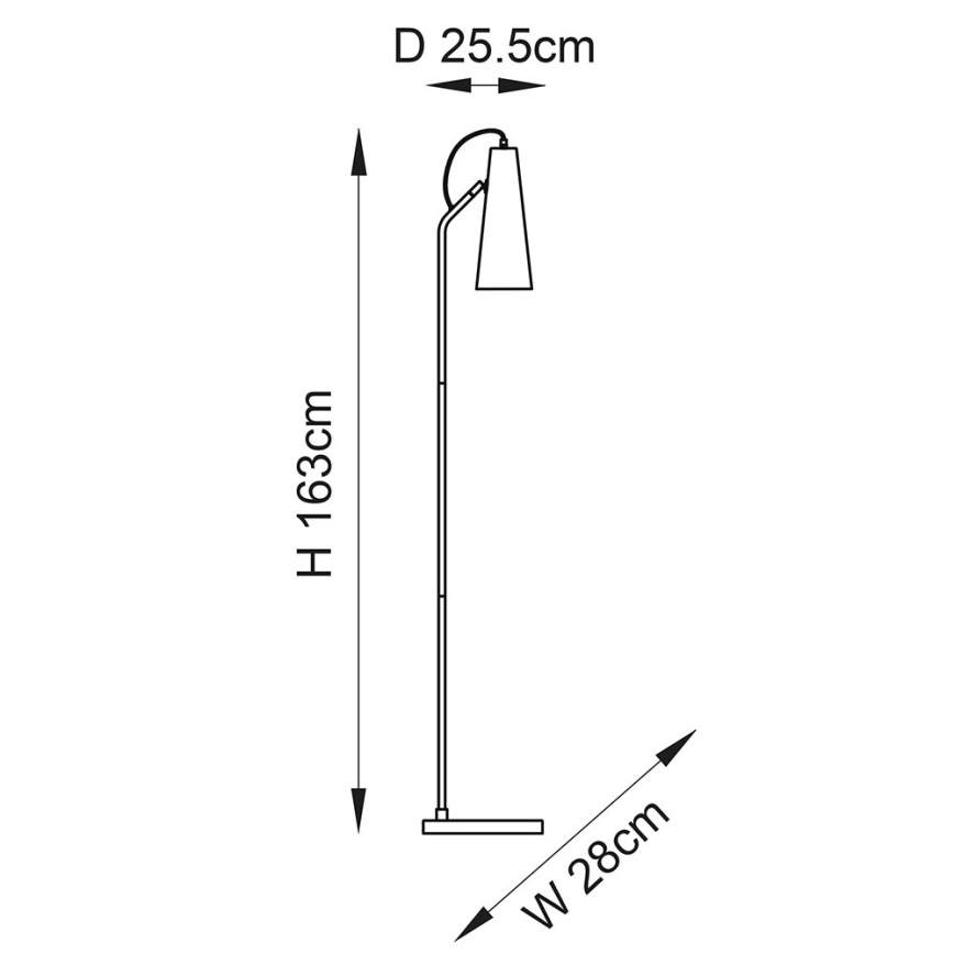 Endon 107528 - Podna lampa KARNA 1xE27/10W/230V mesing