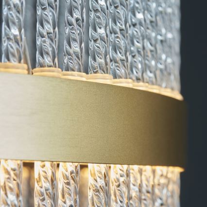 Endon 107671 - LED prigušiva luster na sajli ADRIEL LED/41W/230V 3000K preč. 51 cm zlatna/prozirna