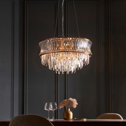 Endon 107785 - Luster na sajli 9xE14/6W/230V zlatna