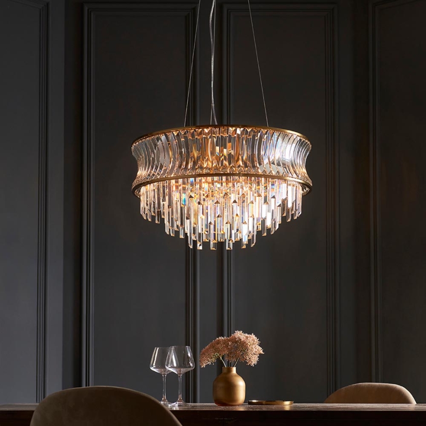 Endon 107785 - Luster na sajli 9xE14/6W/230V zlatna