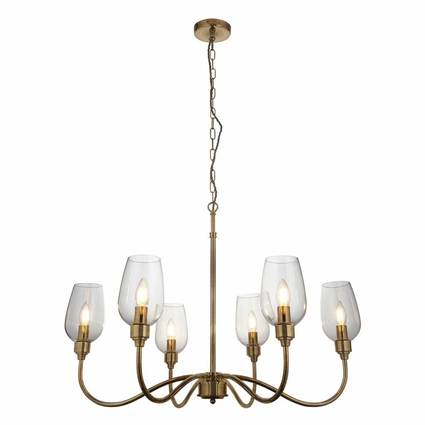 Endon 107791 - Luster na lancu 6xE14/6W/230V mesing
