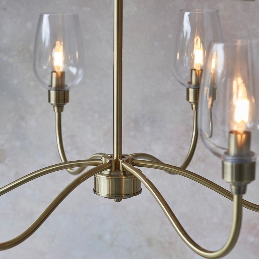 Endon 107791 - Luster na lancu 6xE14/6W/230V mesing
