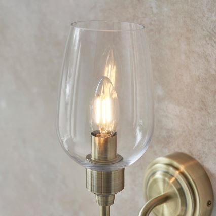 Endon 107792 - Zidno svetilo STOURTON 1xE14/6W/230V mesing