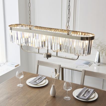 Endon 109058 - Luster na lancu 4xE14/6W/230V polirani hrom