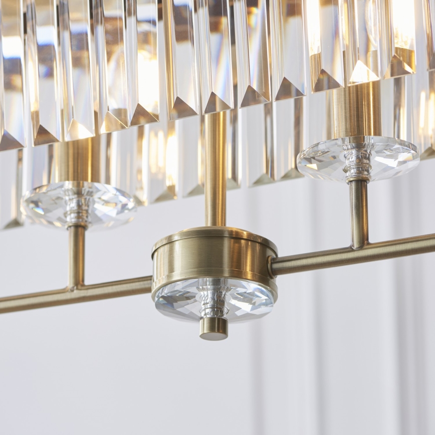 Endon 110539 - Luster na lancu CHESTERFIELD 4xE14/6W/230V mesing