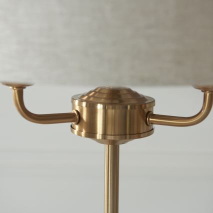 Endon 110721 - Stona lampa HIGHCLERE 3xE14/18W/230V bež/mesing prečnik 32 cm