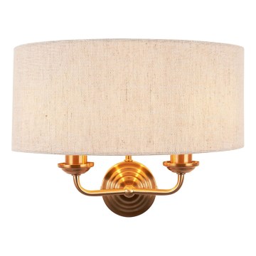 Endon 110726 - Zidna svetiljka HIGHCLERE 2xE14/40W/230V bež/mesing