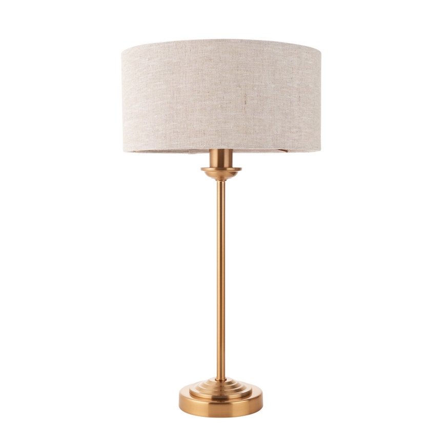 Endon 110728 - Stona lampa HIGHCLERE 1xE14/7W/230V bež/mesing prečnik 25 cm