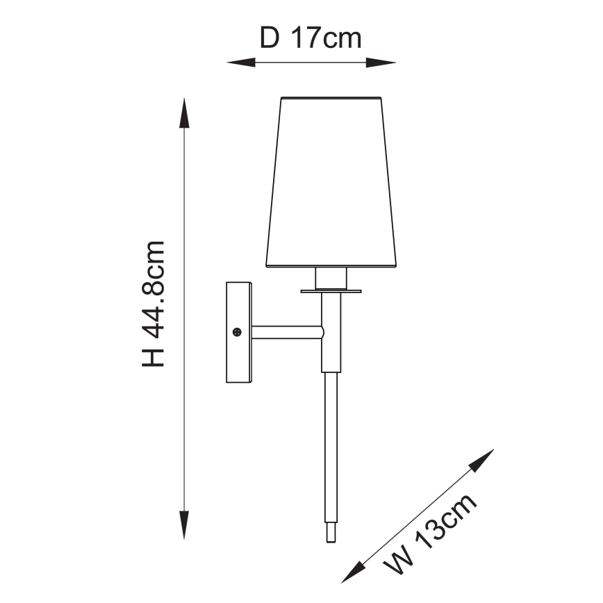 Endon 110738 - Zidna lampa 1xE14/6W/230V bela/zlatna