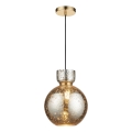 Endon 111336 - Luster na sajli 1xE27/10W/230V zlatna/dimljena crna