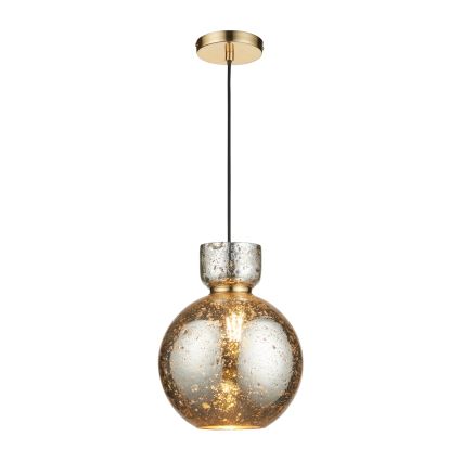 Endon 111336 - Luster na sajli 1xE27/10W/230V zlatna/dimljena crna