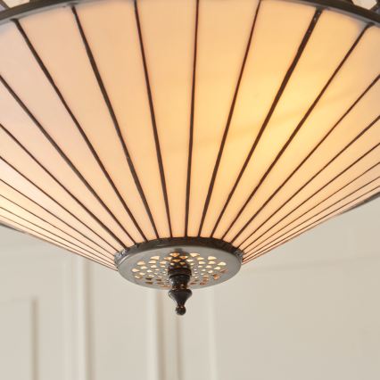 Endon 111870 - Tiffany FARGO luster na lancu, 3xE27/10W/230V, prečnika 41,5 cm