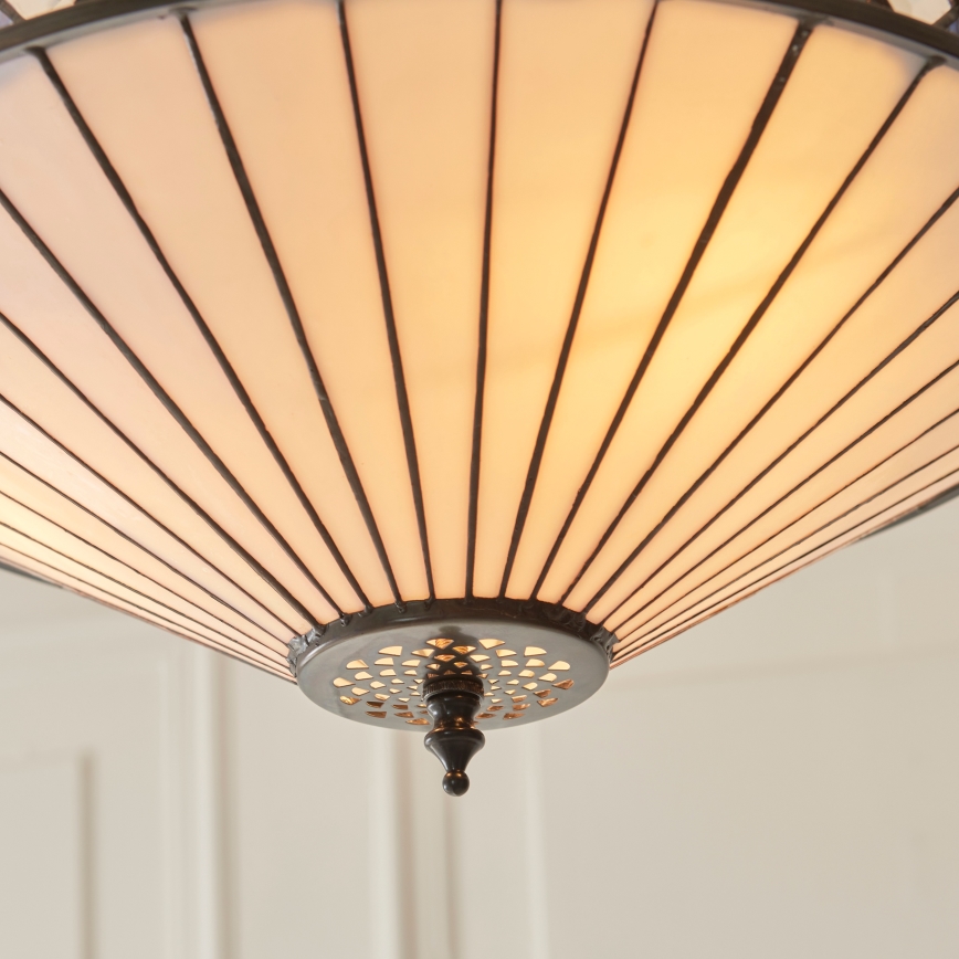 Endon 111870 - Tiffany FARGO luster na lancu, 3xE27/10W/230V, prečnika 41,5 cm