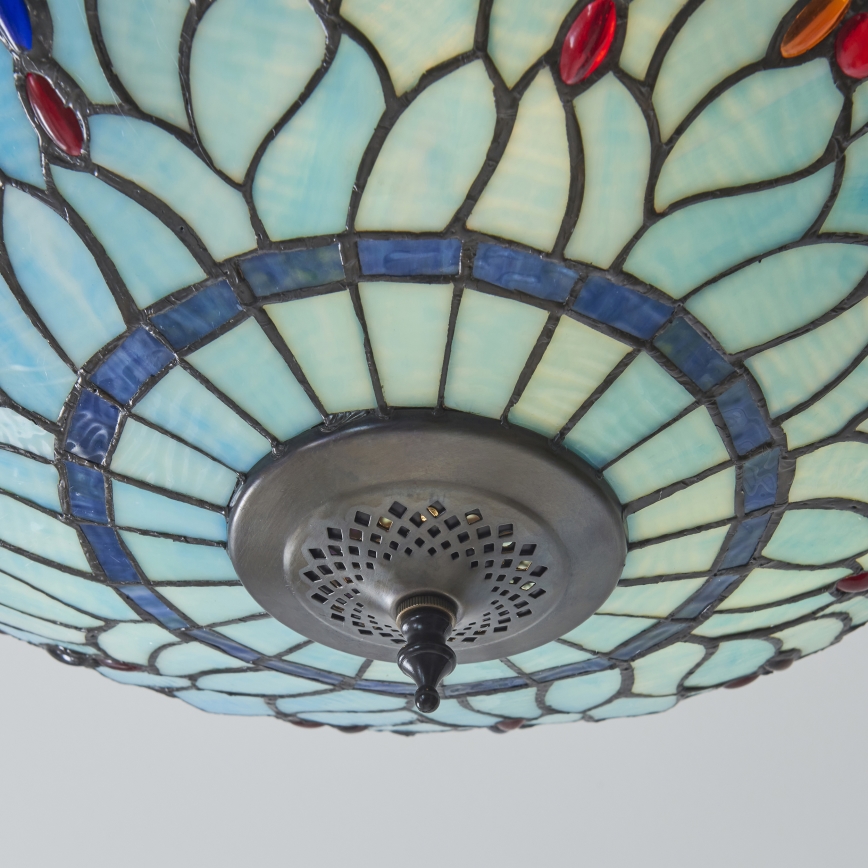 Endon 111899 - Plafonska lampa Tiffany DRAGONFLY 3xE27/10W/230V prečnik 50 cm