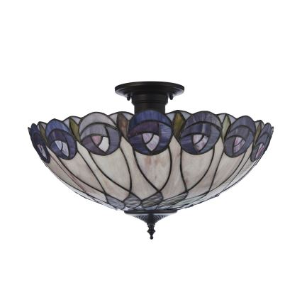 Endon 111906 - Plafonski luster Tiffany HUTCHINSON 3xE27/10W/230V prečnik 50 cm