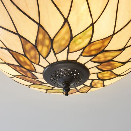 Endon 111906 - Plafonski luster Tiffany HUTCHINSON 3xE27/10W/230V prečnik 50 cm