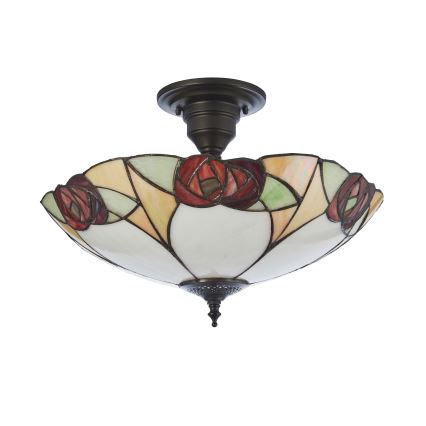 Endon 111907 - Plafonski luster Tiffany INGRAM 3xE27/10W/230V prečnik 45 cm