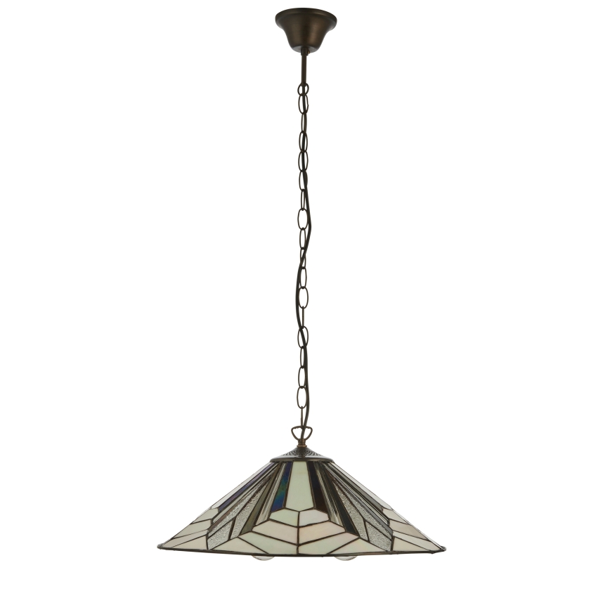 Endon 111922 - Luster na lancu Tiffany ASTORIA 3xE27/10W/230V prečnik 48 cm