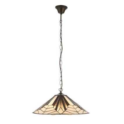 Endon 111922 - Luster na lancu Tiffany ASTORIA 3xE27/10W/230V prečnik 48 cm