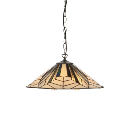 Endon 111922 - Luster na lancu Tiffany ASTORIA 3xE27/10W/230V prečnik 48 cm