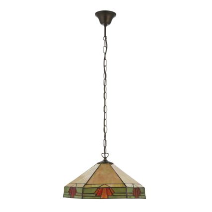 Endon 111989 - Luster na lancu Tiffany NEVADA 3xE27/10W/230V prečnik 40 cm