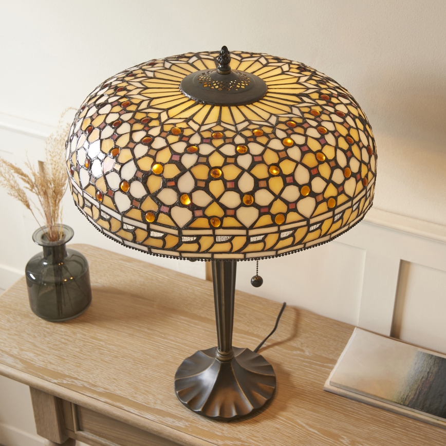 Endon 112178 - Stona lampa Tiffany MILLE FEUX 2xE14/40W/230V pr. 45 cm