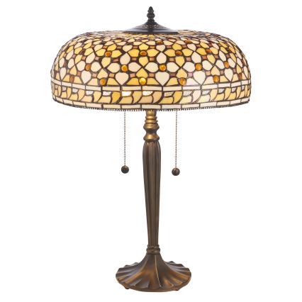 Endon 112178 - Stona lampa Tiffany MILLE FEUX 2xE14/40W/230V pr. 45 cm