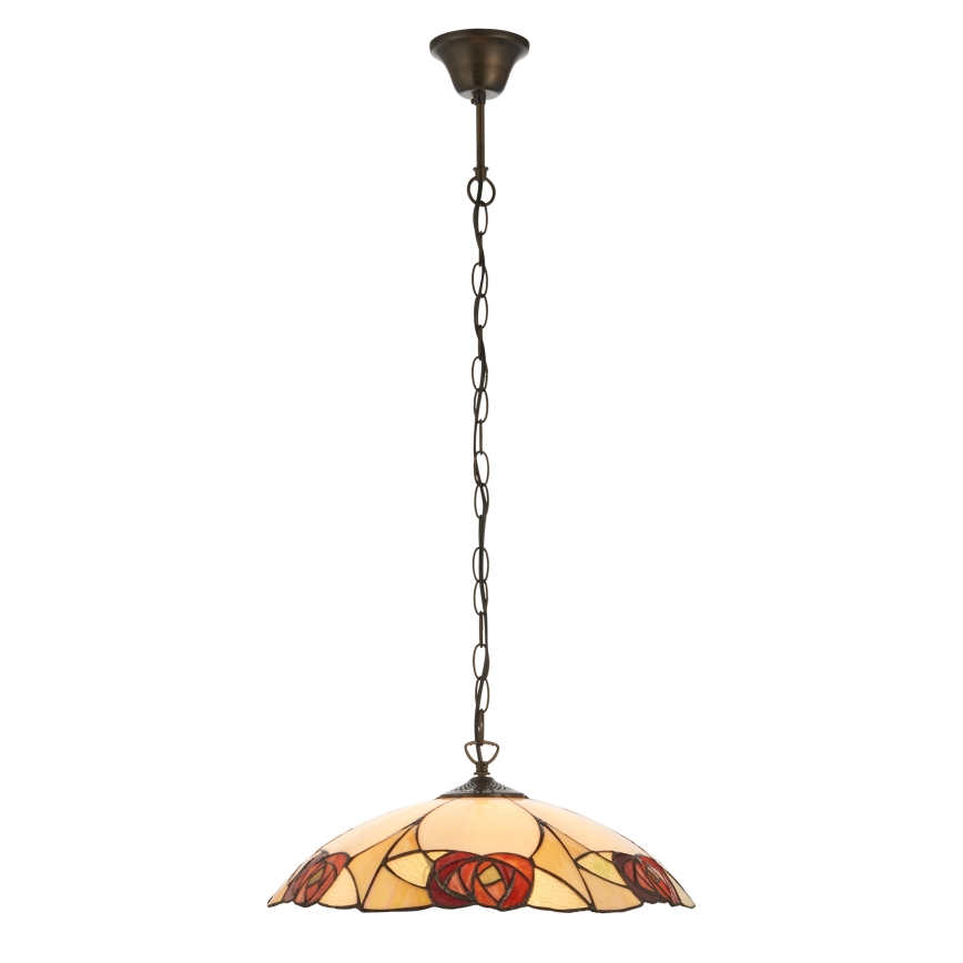 Endon 112197 - Luster na lancu Tiffany INGRAM 1xE27/60W/230V prečnik 45 cm