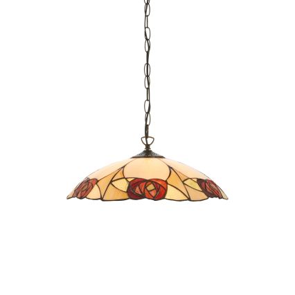 Endon 112197 - Luster na lancu Tiffany INGRAM 1xE27/60W/230V prečnik 45 cm