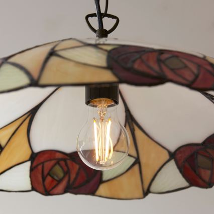 Endon 112197 - Luster na lancu Tiffany INGRAM 1xE27/60W/230V prečnik 45 cm