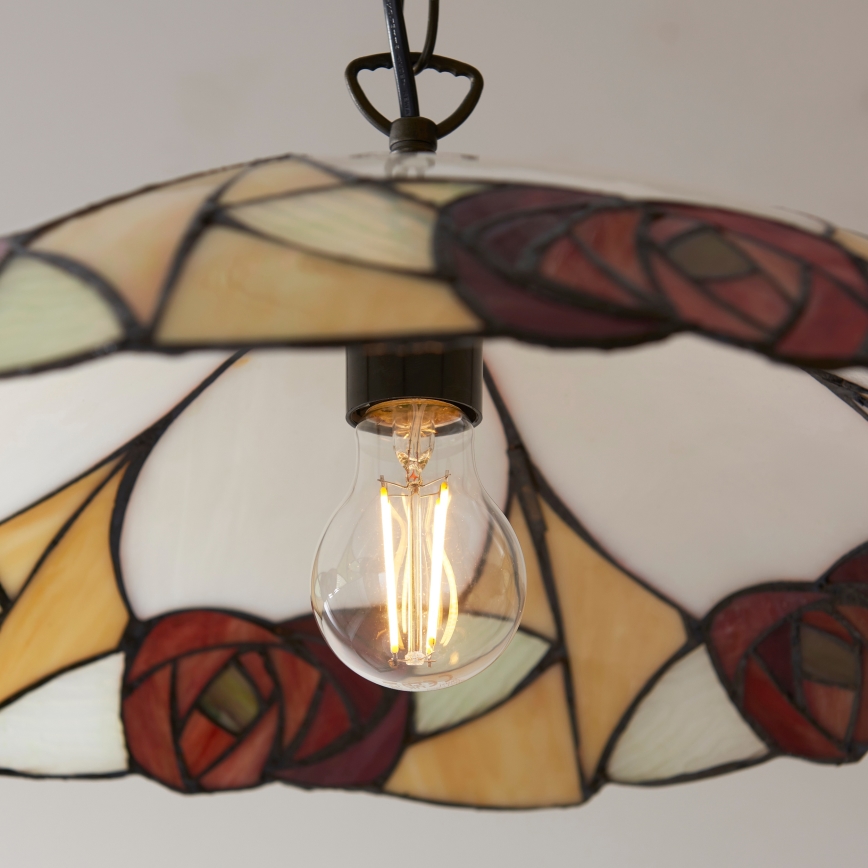 Endon 112197 - Luster na lancu Tiffany INGRAM 1xE27/60W/230V prečnik 45 cm