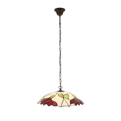 Endon 112246 - Luster na lancu Tiffany BOTANICA 1xE27/60W/230V, prečnik 45 cm