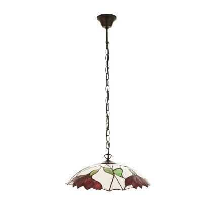 Endon 112246 - Luster na lancu Tiffany BOTANICA 1xE27/60W/230V, prečnik 45 cm