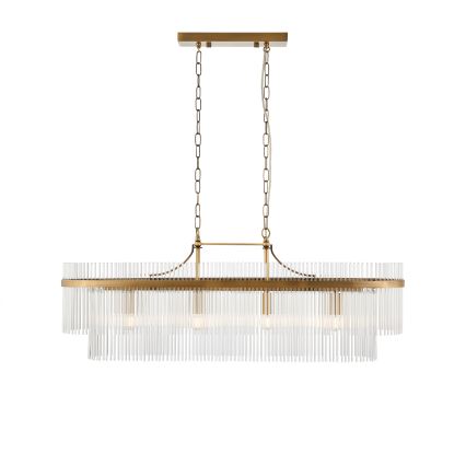 Endon 112573 - Luster na lancu MARIETTA 4xE14/6W/230V mesing/prozirno