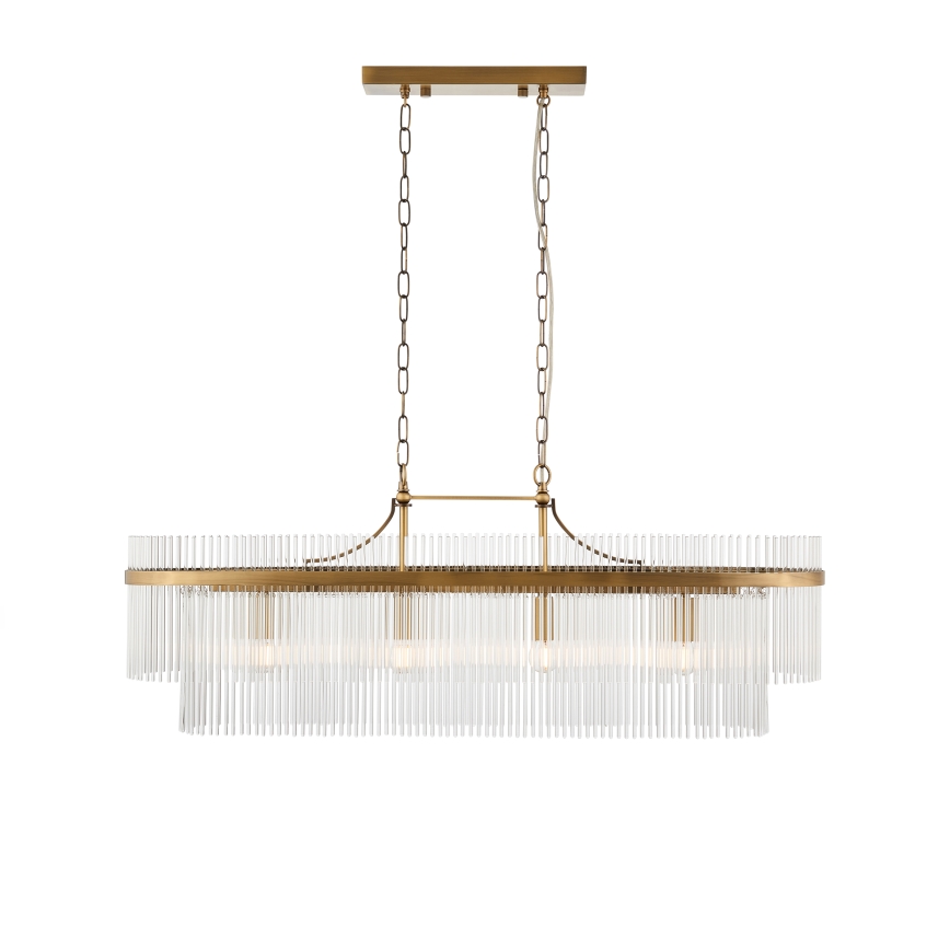 Endon 112573 - Luster na lancu MARIETTA 4xE14/6W/230V mesing/prozirno