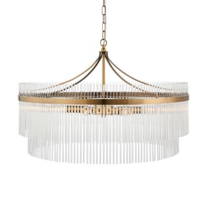 Endon 112574 - Luster na lancu MARIETTA GRAND 7xE14/7W/230V mesing/prozirno