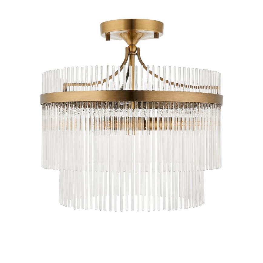 Endon 112575 - Nadgradni luster MARIETTA 3xE14/7W/230V mesing/prozirno