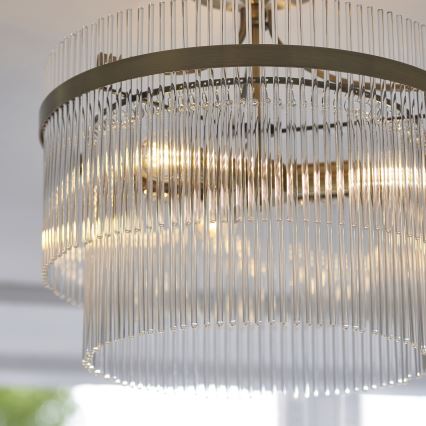 Endon 112575 - Nadgradni luster MARIETTA 3xE14/7W/230V mesing/prozirno