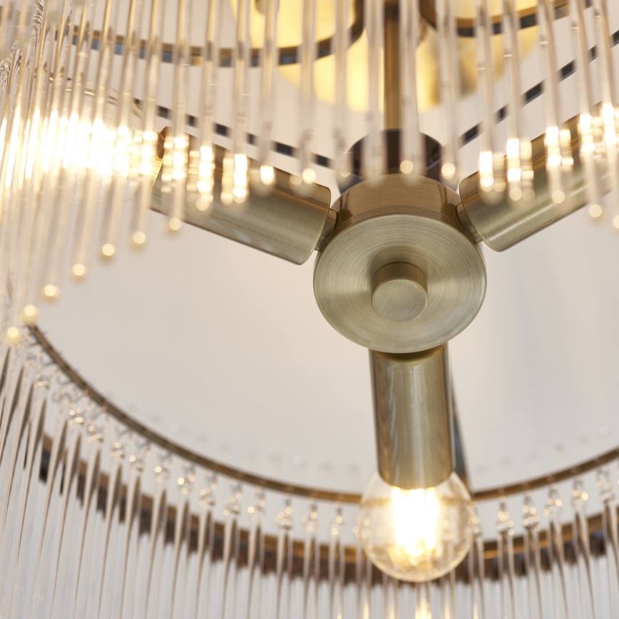 Endon 112575 - Nadgradni luster MARIETTA 3xE14/7W/230V mesing/prozirno