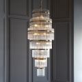 Endon 112793 - Luster na lancu MARIETTA GRAND 21xE14/6W/230V mesing/prozirno
