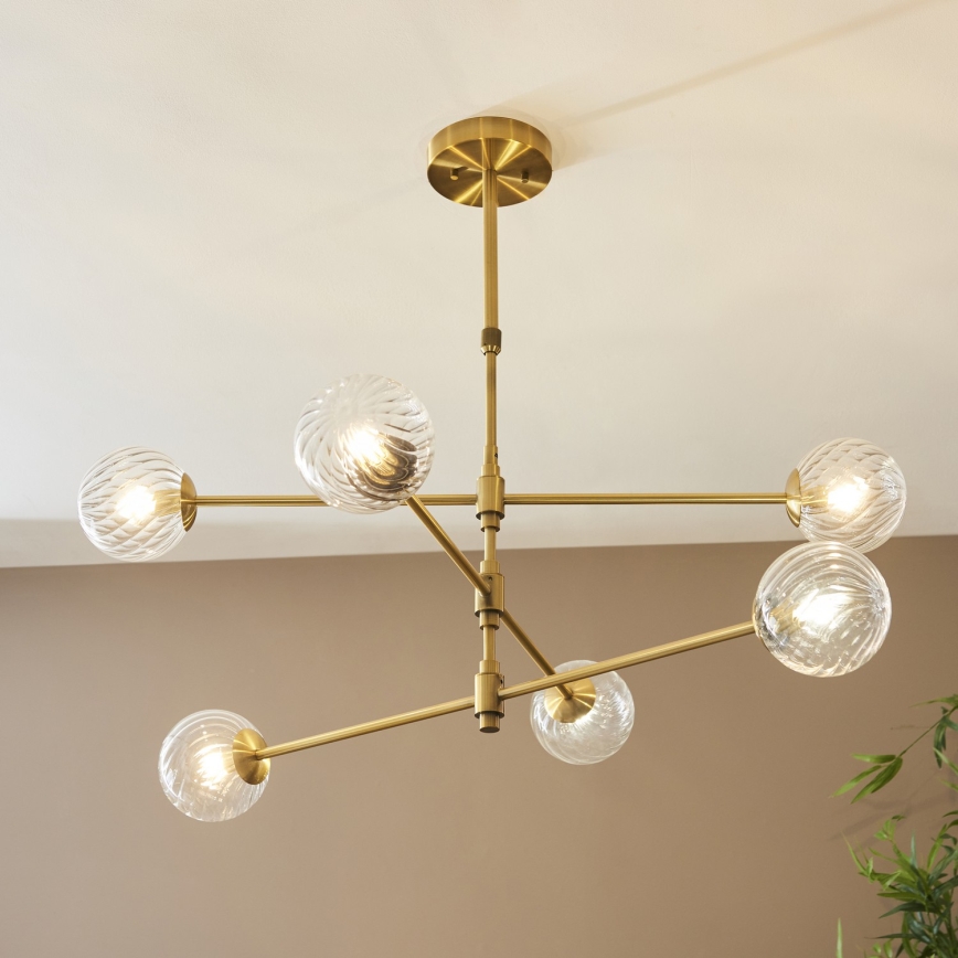 Endon 114039 - Luster na šipci 6xG9/3,2W/230V zlatna