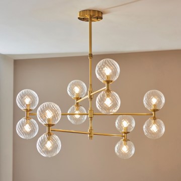 Endon 114041 - Luster na stalku 12xG9/3,2W/230V zlatni