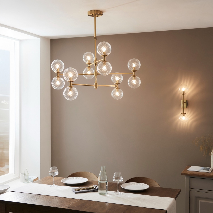 Endon 114041 - Luster na stalku 12xG9/3,2W/230V zlatni