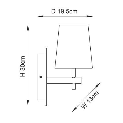 Endon 114200 - Zidna lampa 1xE14/7W/230V bež/zlatna